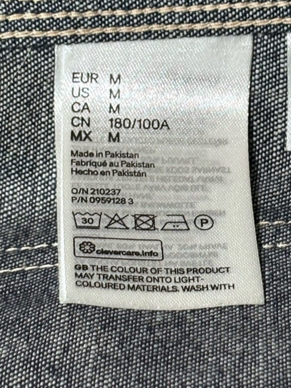 Lee x H&M Denim Chore Jacket Button Front Workwear Indigo Utility Coat - Picture 5 of 5
